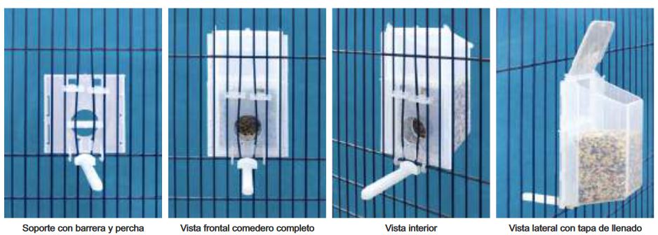 Comedero Tolva de Plástico para Pájaros