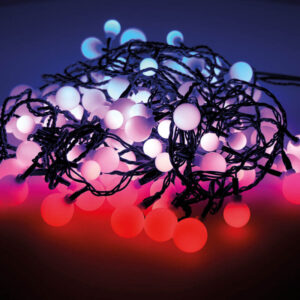GUIRNALDA "CHERRY"  LED LUCES DE TRES MEDIDAS 900CM 120LEDS CAMBIO DE COLORES EXTERIOR
