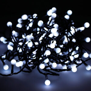 GUIRNALDA "CHERRY"  PARPADEANTE EXTERIOR 1350CM 180LED LUZ FRIA