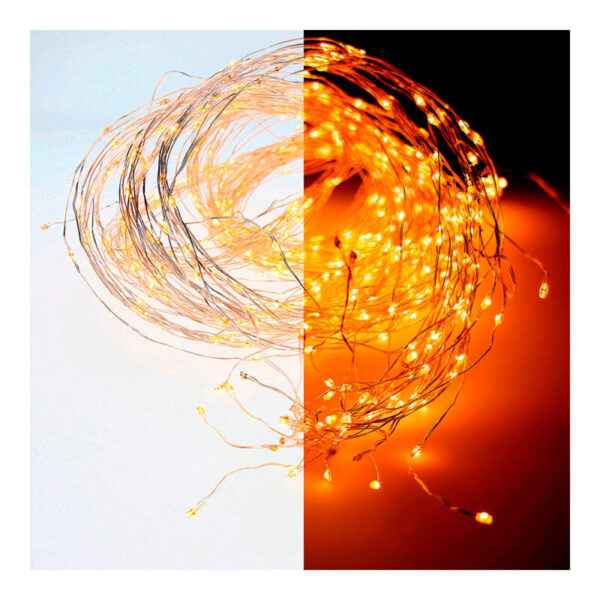 Kaemingk GUIRNALDA MICRO LED Lichterkette – 190 Cm, 640 LEDs, Warmweiß Mit Blitz-Effekt, 6,9 M Gesamtlänge