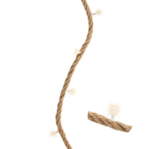 CUERDA DE YUTE CON BOMBILLAS LED INTERIOR 3.9MTS 40 LEDS 220V