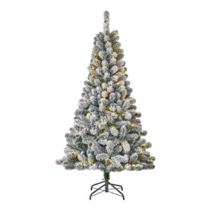 ARBOL DE NAVIDAD CON 80LEDS EFECTO NEVADO 266 RAMAS 155CM
