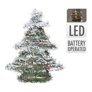 ARBOL DE NAVIDAD DE RATTAN CON LEDS 40CM