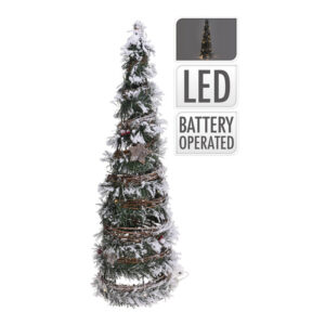 ABETO DE NAVIDAD DE RATTAN CON 20 LEDS 60CM