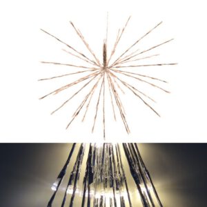 FIGURA LED CON PUNTAS EFECTO DESTELLO FIJO 70CM 160 LED BLANCO CALIDO IP44