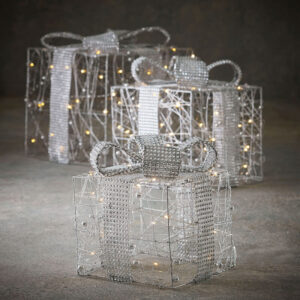 SET DE 3 REGALOS DE NAVIDAD CON LED