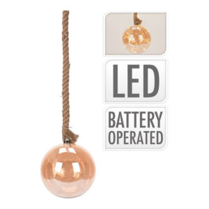 BOLA 20CM Y CUERDA DE YUTE CON 29 LEDS