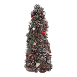 ARBOL TIPO CONO CON PIÑAS 43X19CM