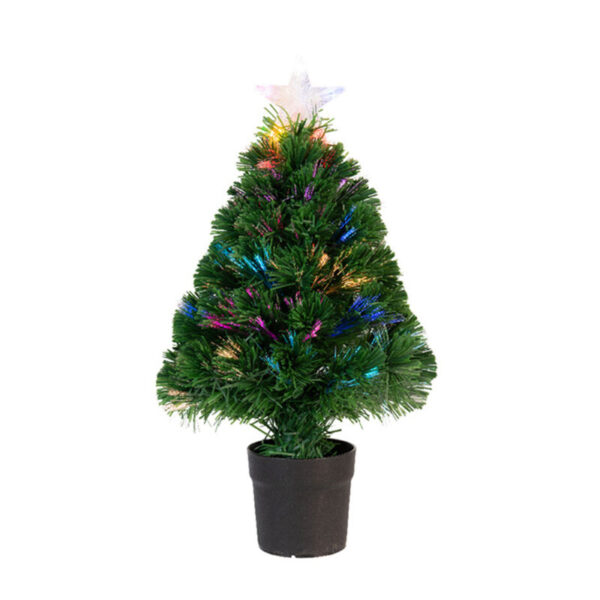 ARBOL DE NAVIDAD FIBRA OPTICA 55 RAMAS 60CM 16 LEDS