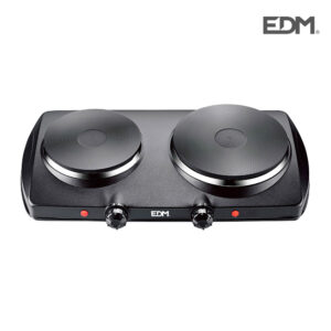 COCINA ELECTRICA NEGRA 1.400W 2 FUEGOS CE/A13 EDM